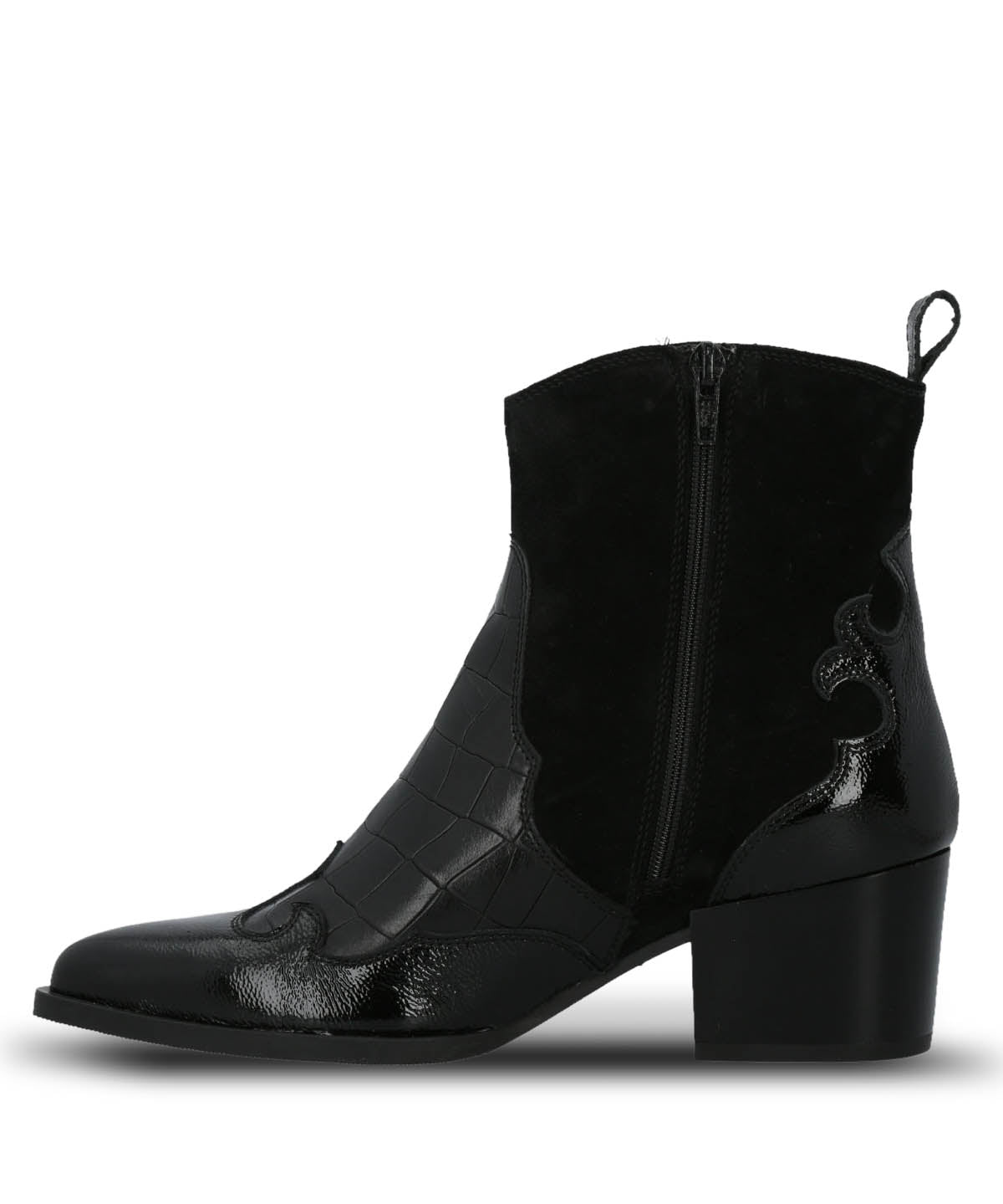 Botin Cuero Italiano Mujer Cassaandra Negro Hush Puppies
