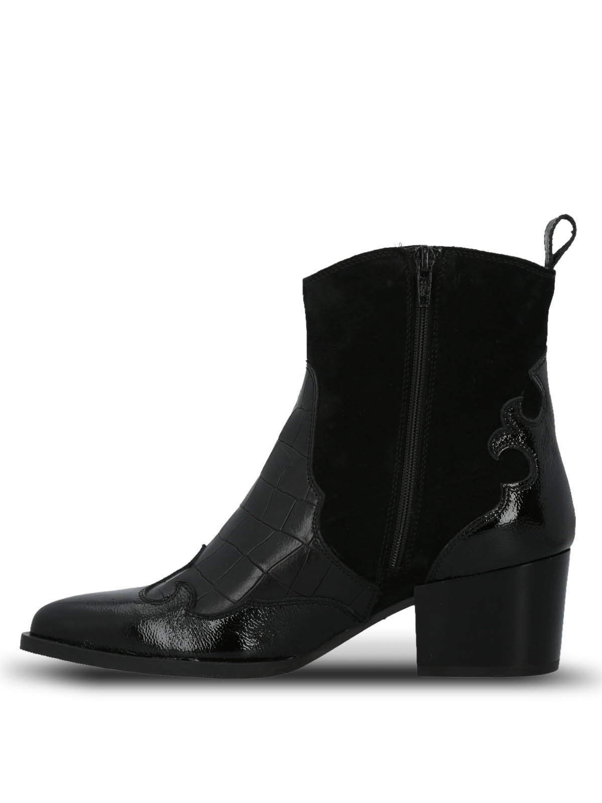Botin Cuero Italiano Mujer Cassaandra Negro Hush Puppies