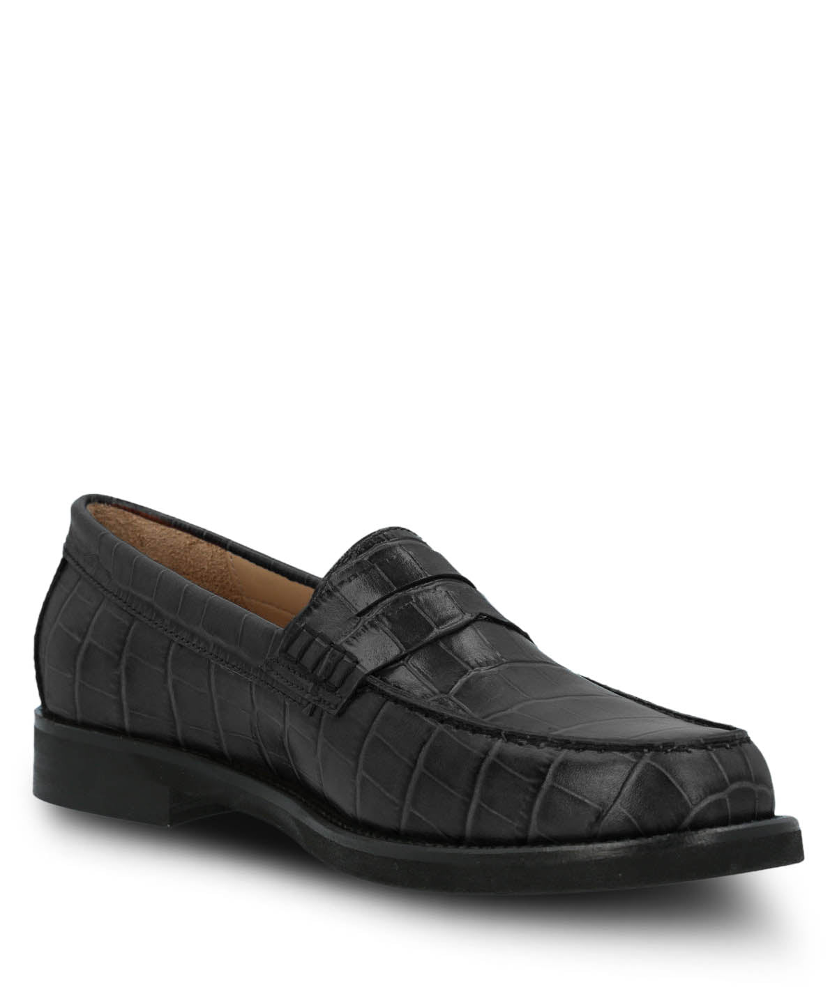 Mocasin Cuero Mujer Uma Negro Hush Puppies