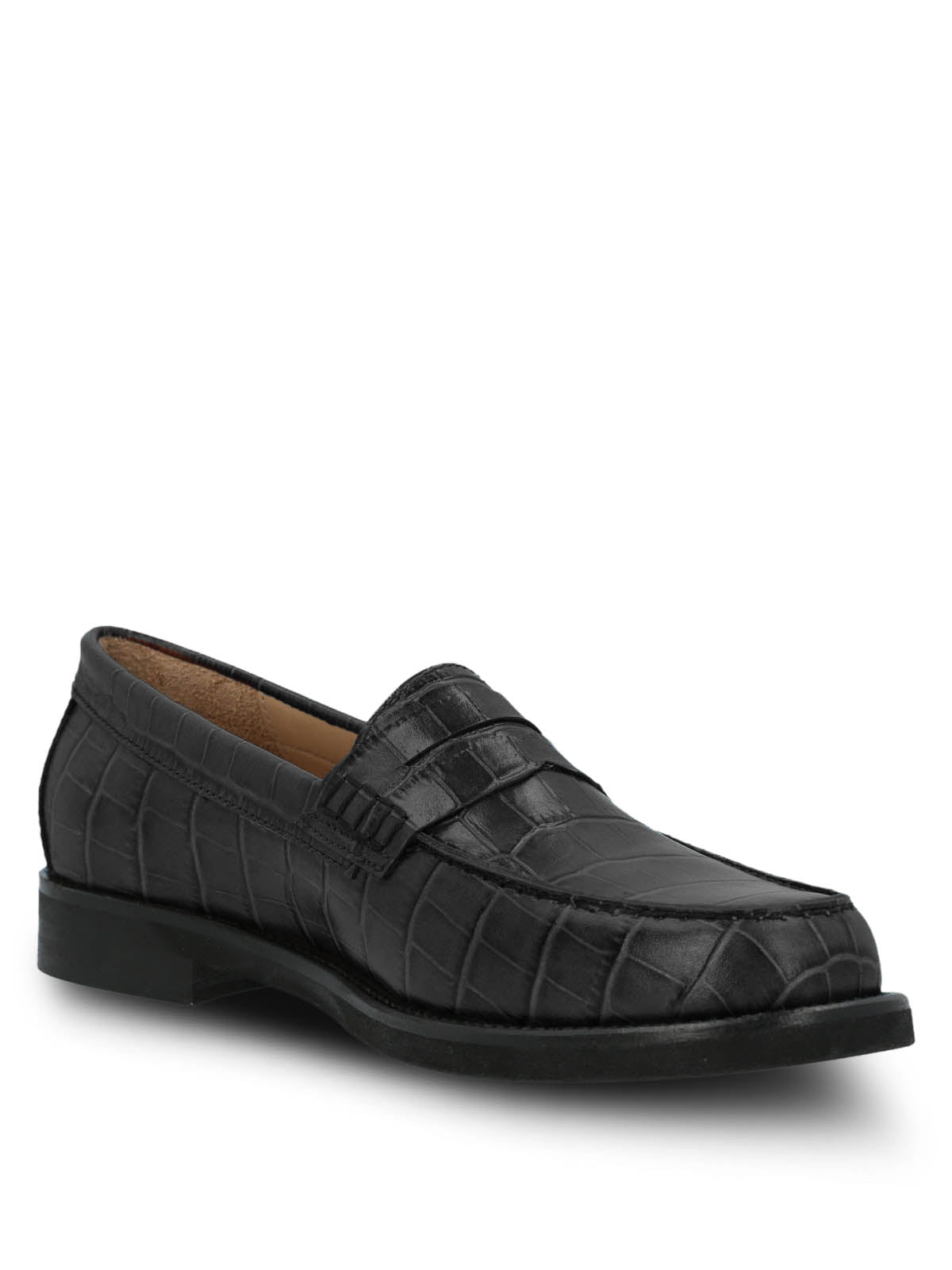 Mocasin Cuero Mujer Uma Negro Hush Puppies