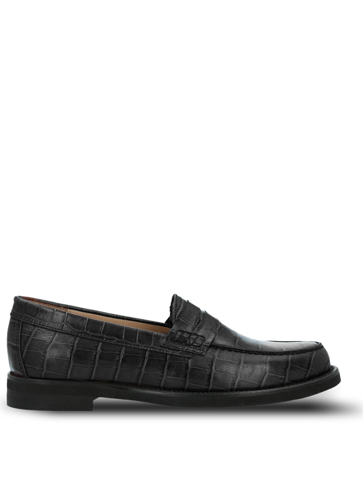 Mocasin Cuero Mujer Uma Negro Hush Puppies