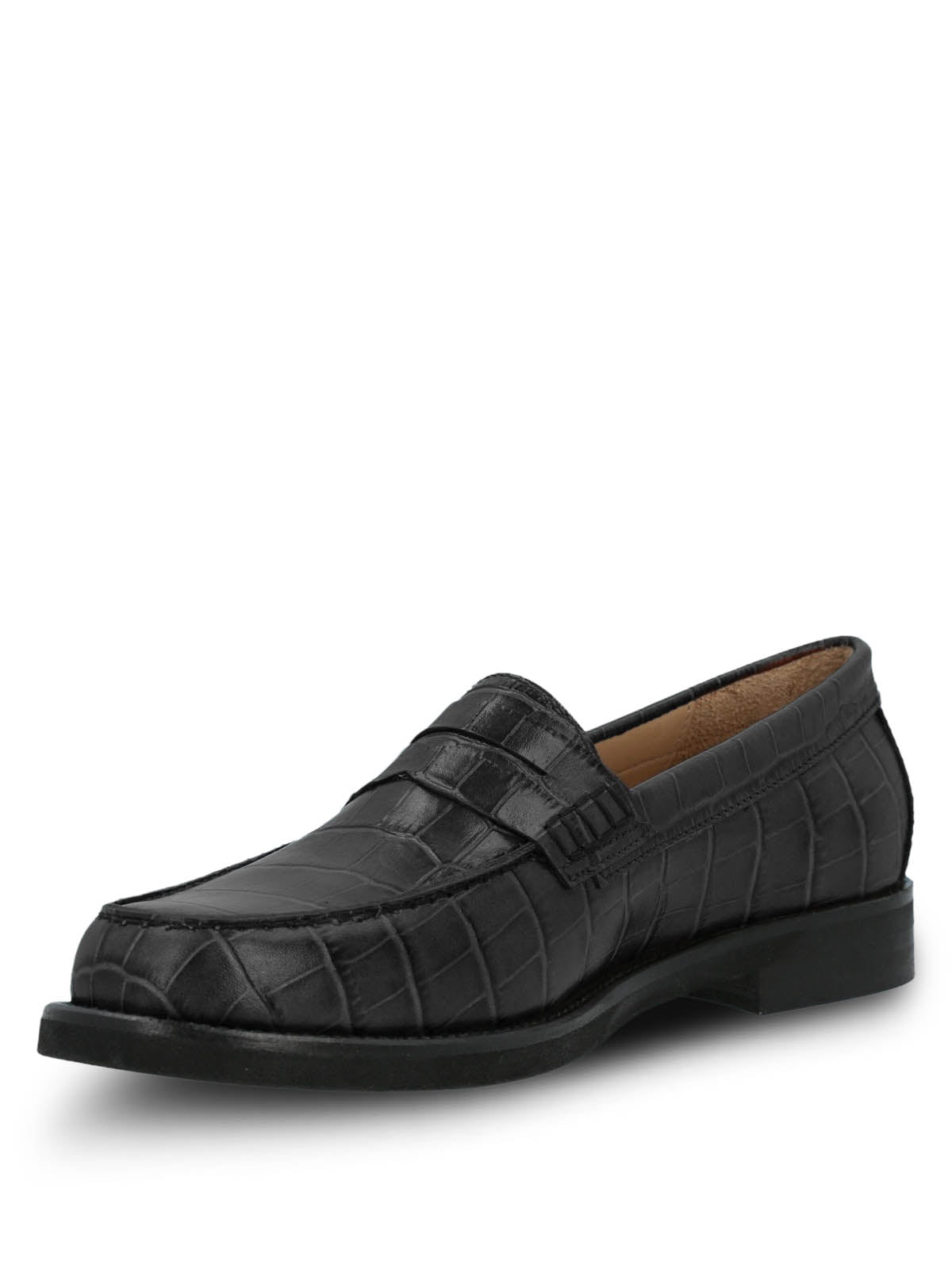 Mocasin Cuero Mujer Uma Negro Hush Puppies