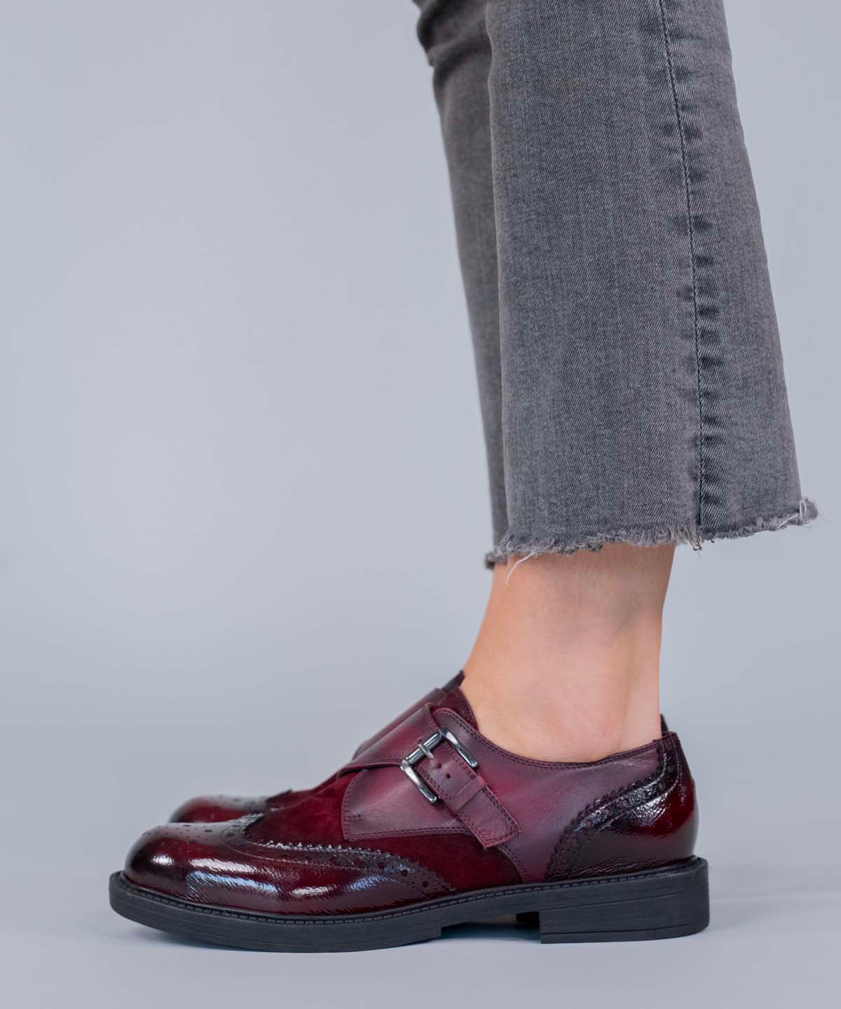 Zapato Italiano Cuero Mujer Tyloor Burdeo Hush Puppies