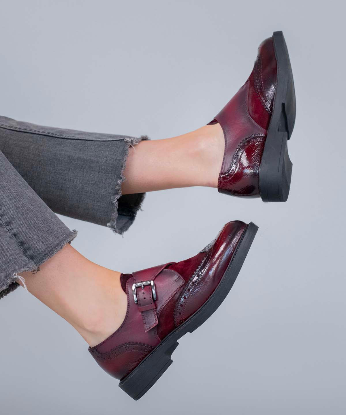 Zapato Italiano Cuero Mujer Tyloor Burdeo Hush Puppies