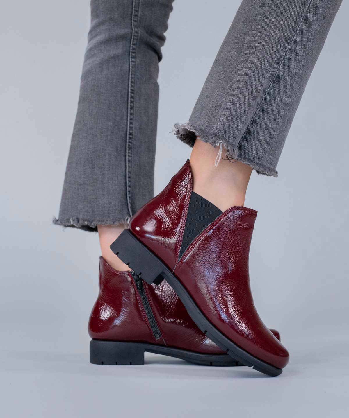 Botin Cuero Mujer Maverick Rojo Hush Puppies