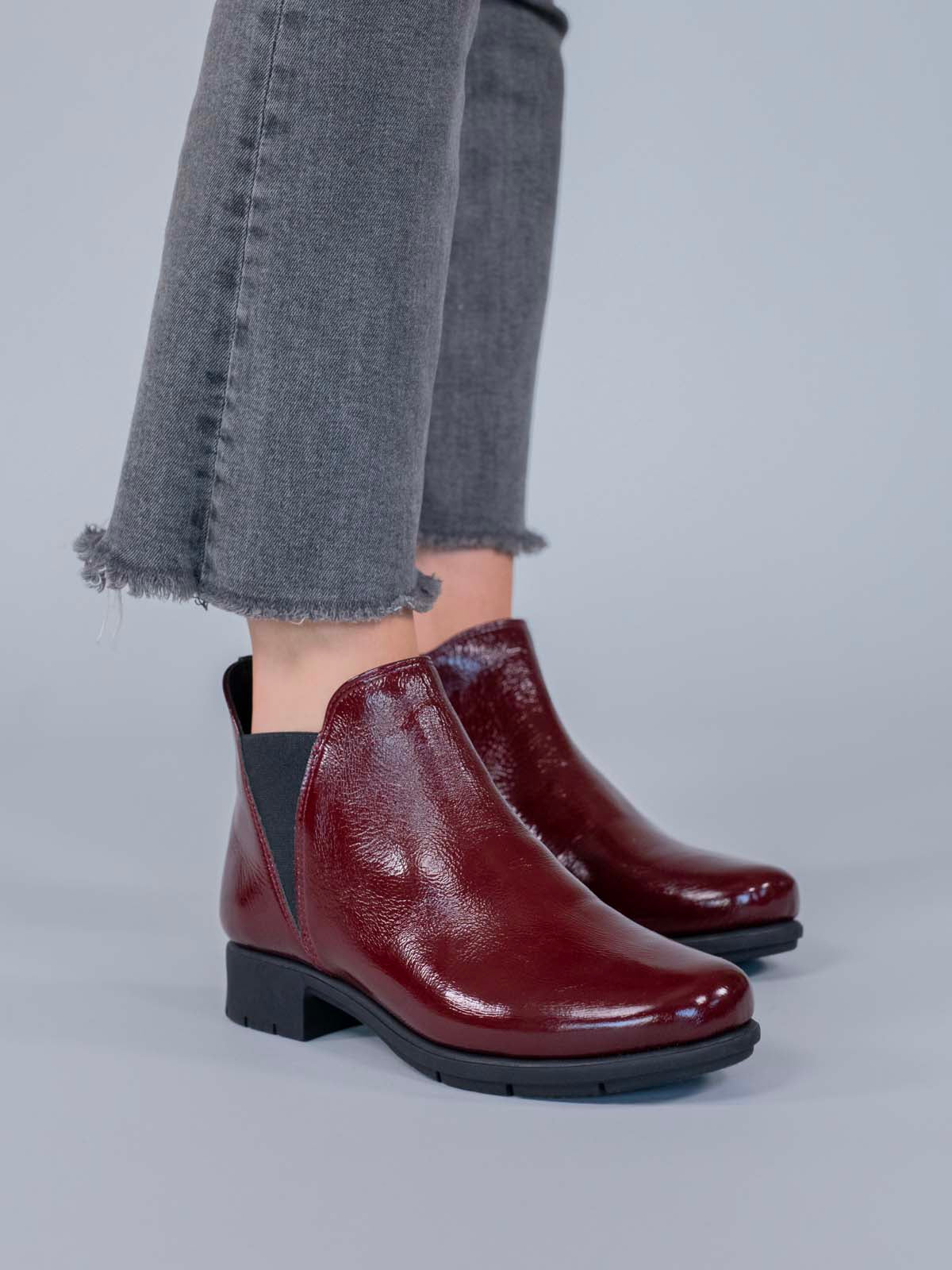 Botin Cuero Mujer Maverick Rojo Hush Puppies