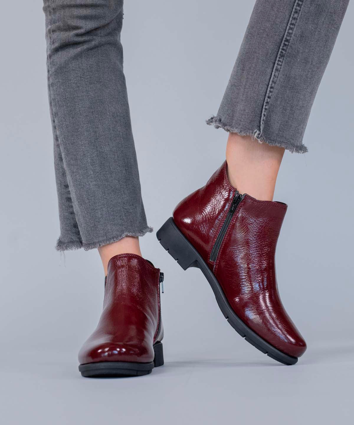 Botin Cuero Mujer Maverick Rojo Hush Puppies