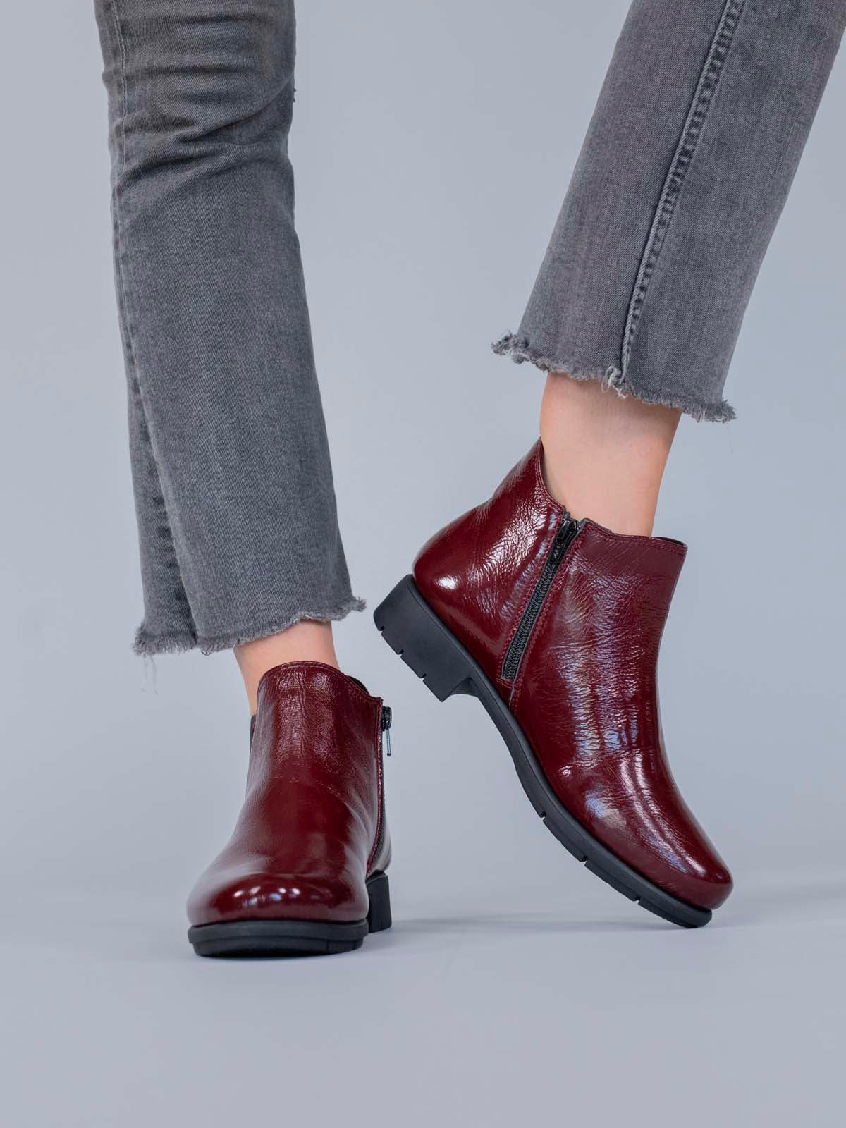Botin Cuero Mujer Maverick Rojo Hush Puppies