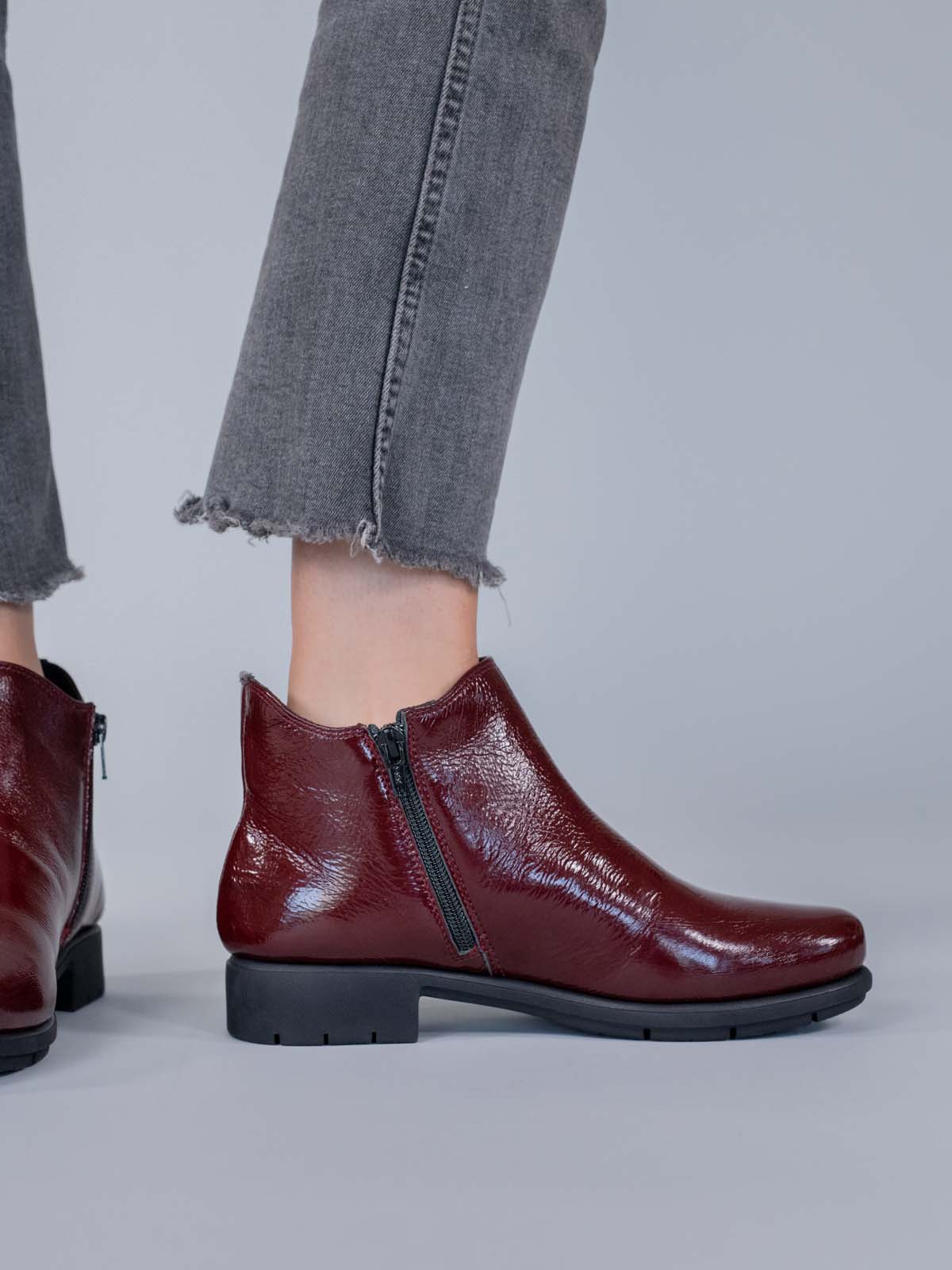 Botin Cuero Mujer Maverick Rojo Hush Puppies