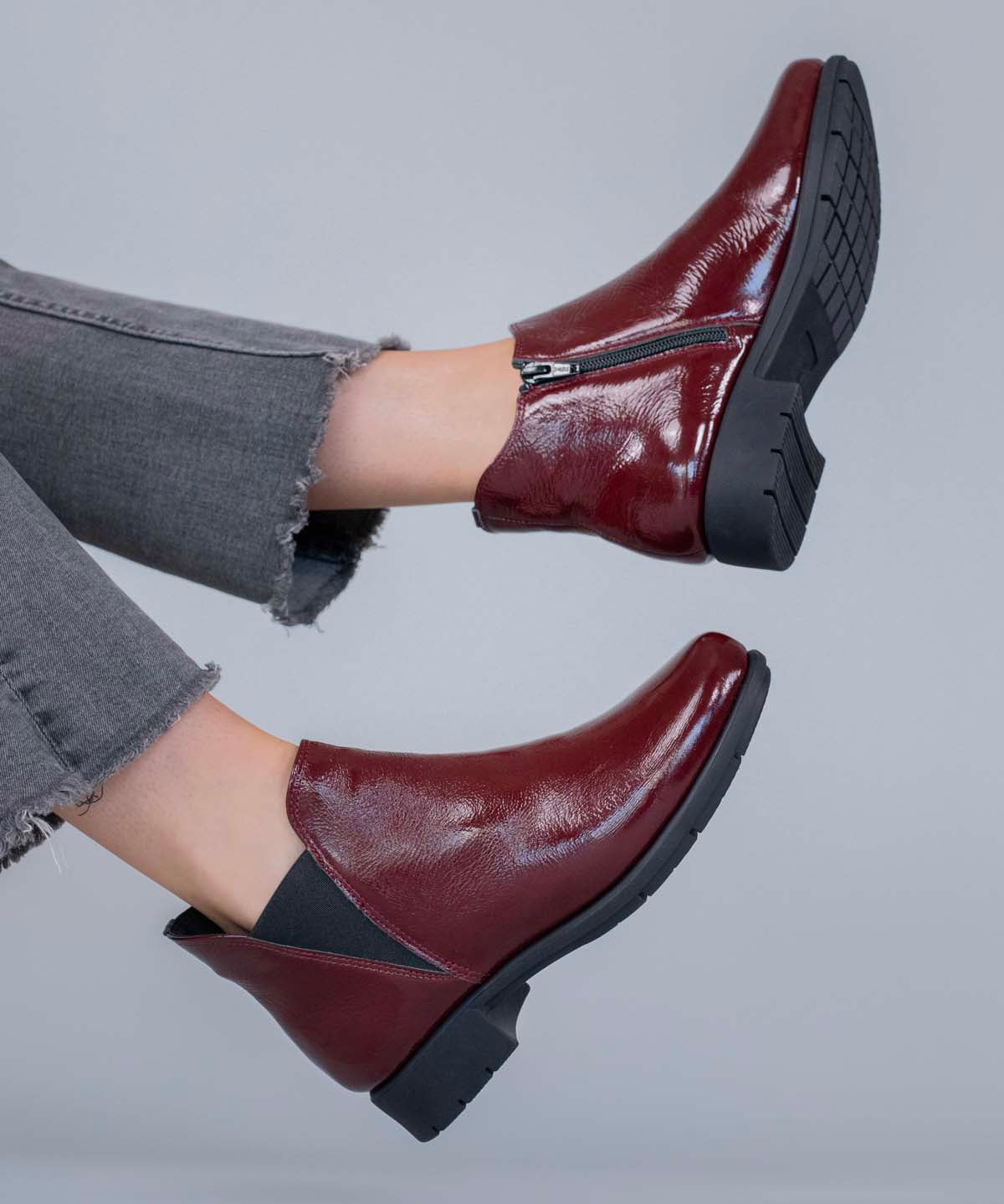 Botin Cuero Mujer Maverick Rojo Hush Puppies