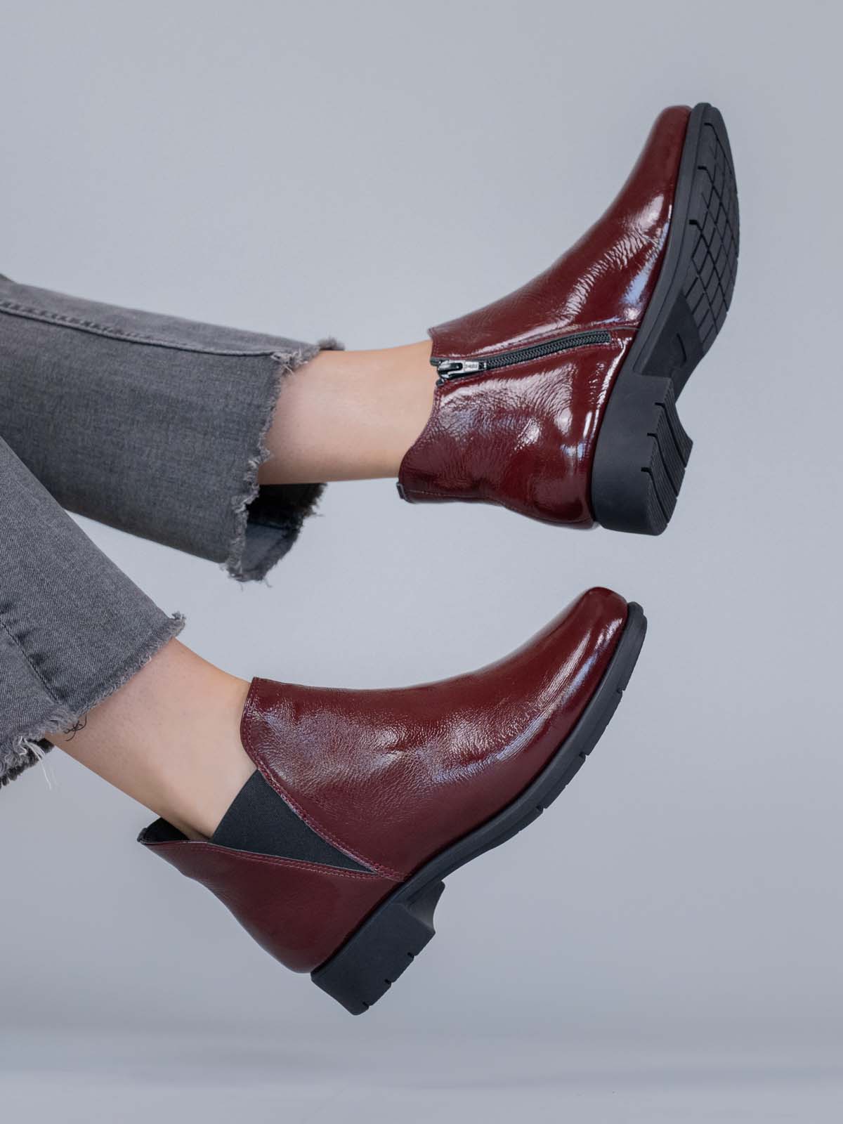 Botin Cuero Mujer Maverick Rojo Hush Puppies