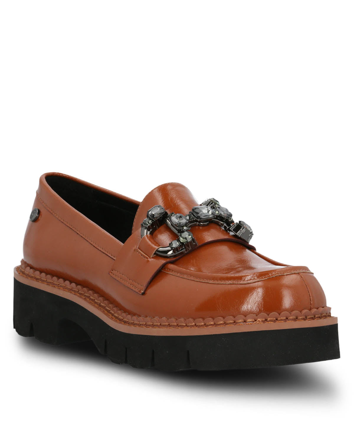Mocasin Cuero Mujer Salone Café Hush Puppies