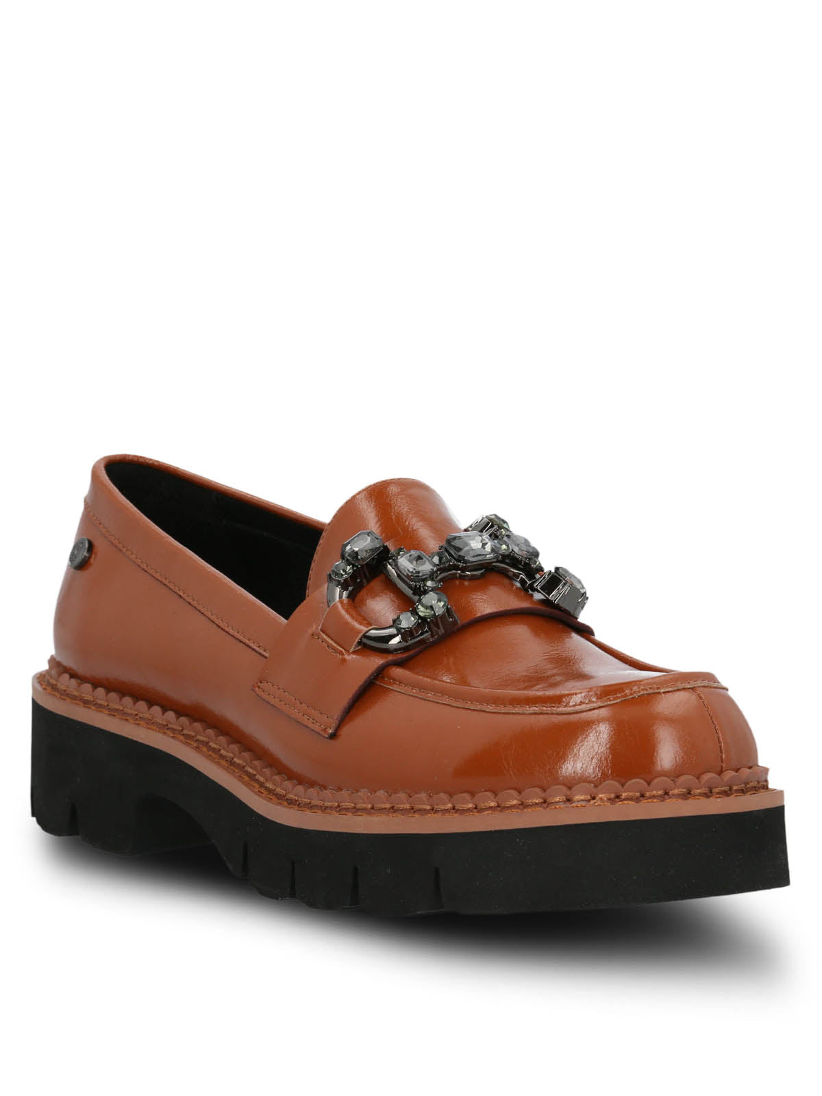 Mocasin Cuero Mujer Salone Café Hush Puppies