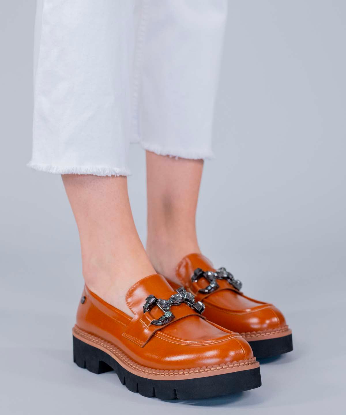 Mocasin Cuero Mujer Salone Café Hush Puppies