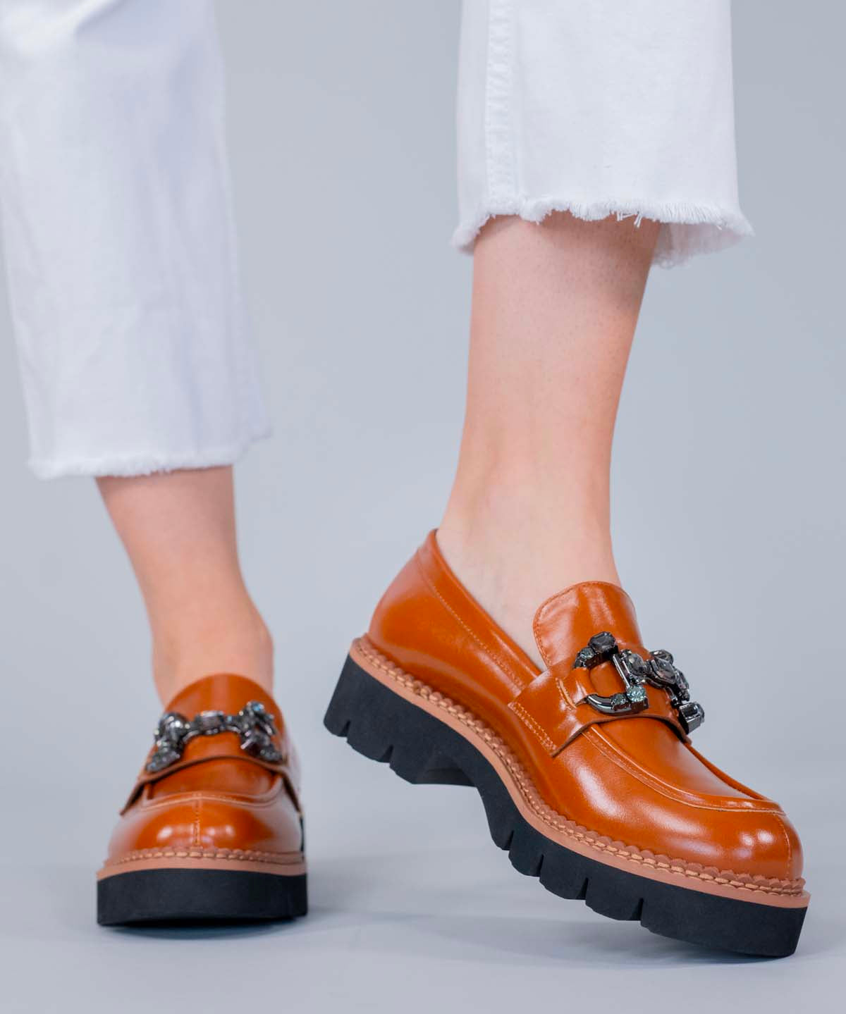 Mocasin Cuero Mujer Salone Café Hush Puppies