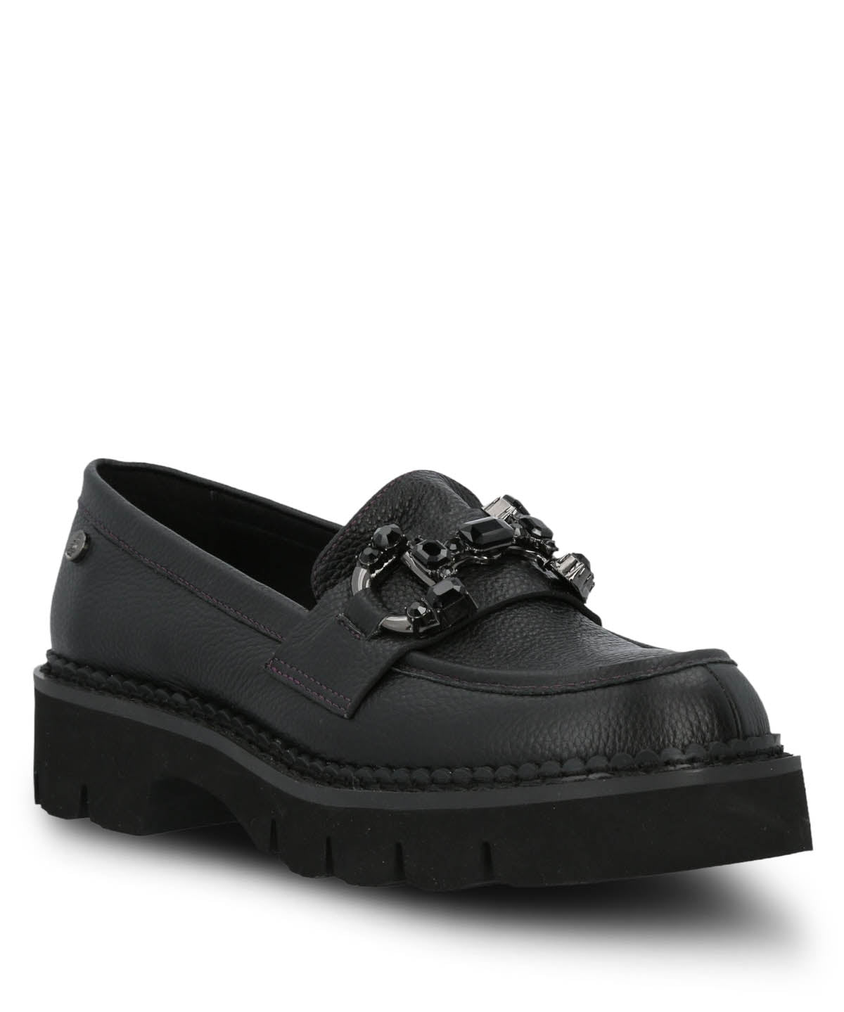 Mocasin Cuero Mujer Salone Negro Hush Puppies