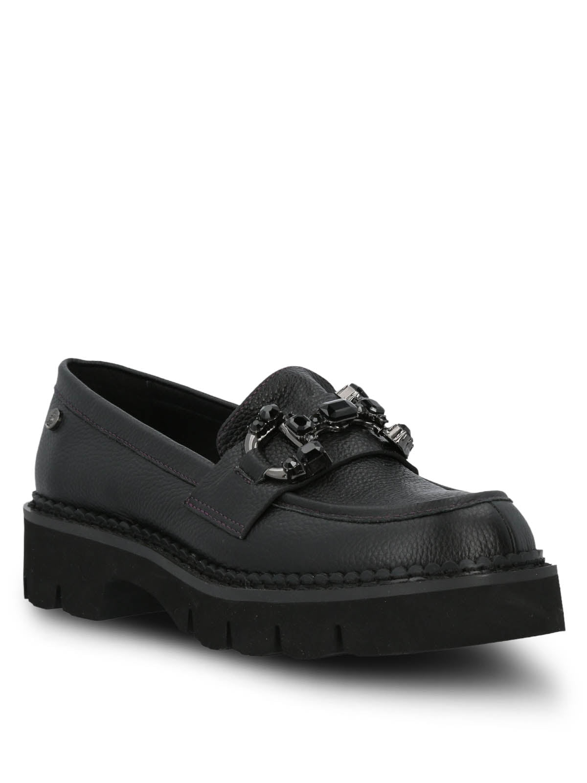 Mocasin Cuero Mujer Salone Negro Hush Puppies