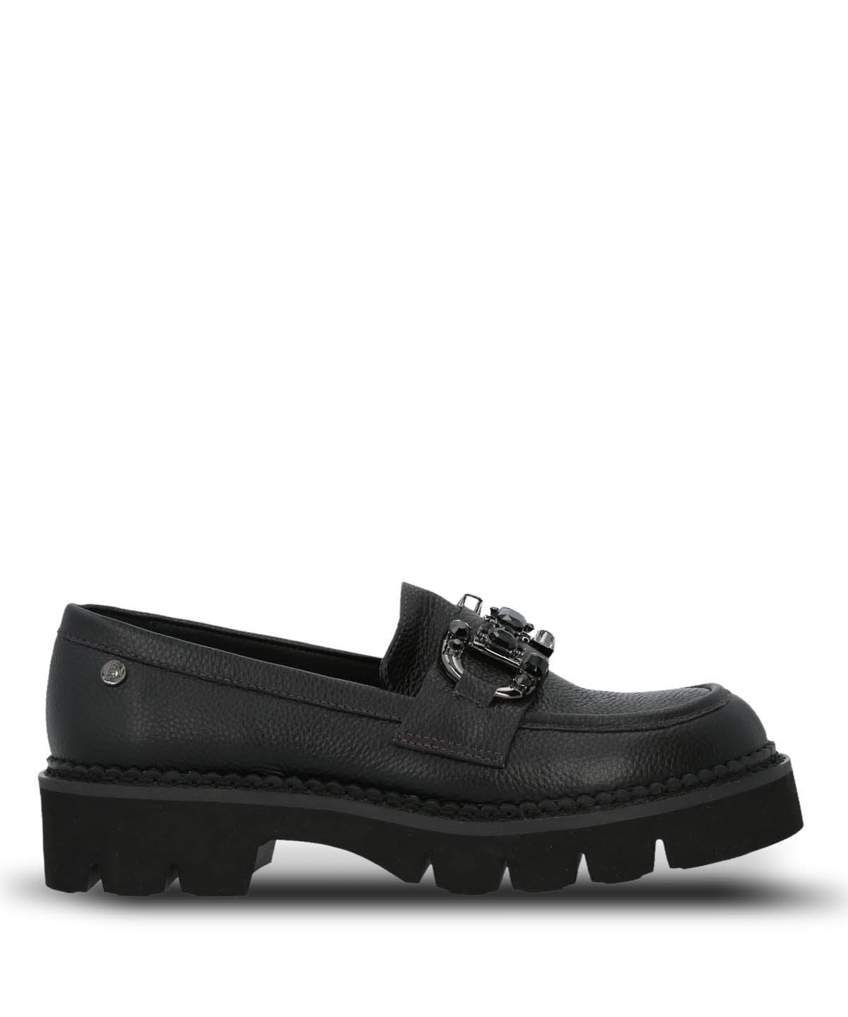 Mocasin Cuero Mujer Salone Negro Hush Puppies