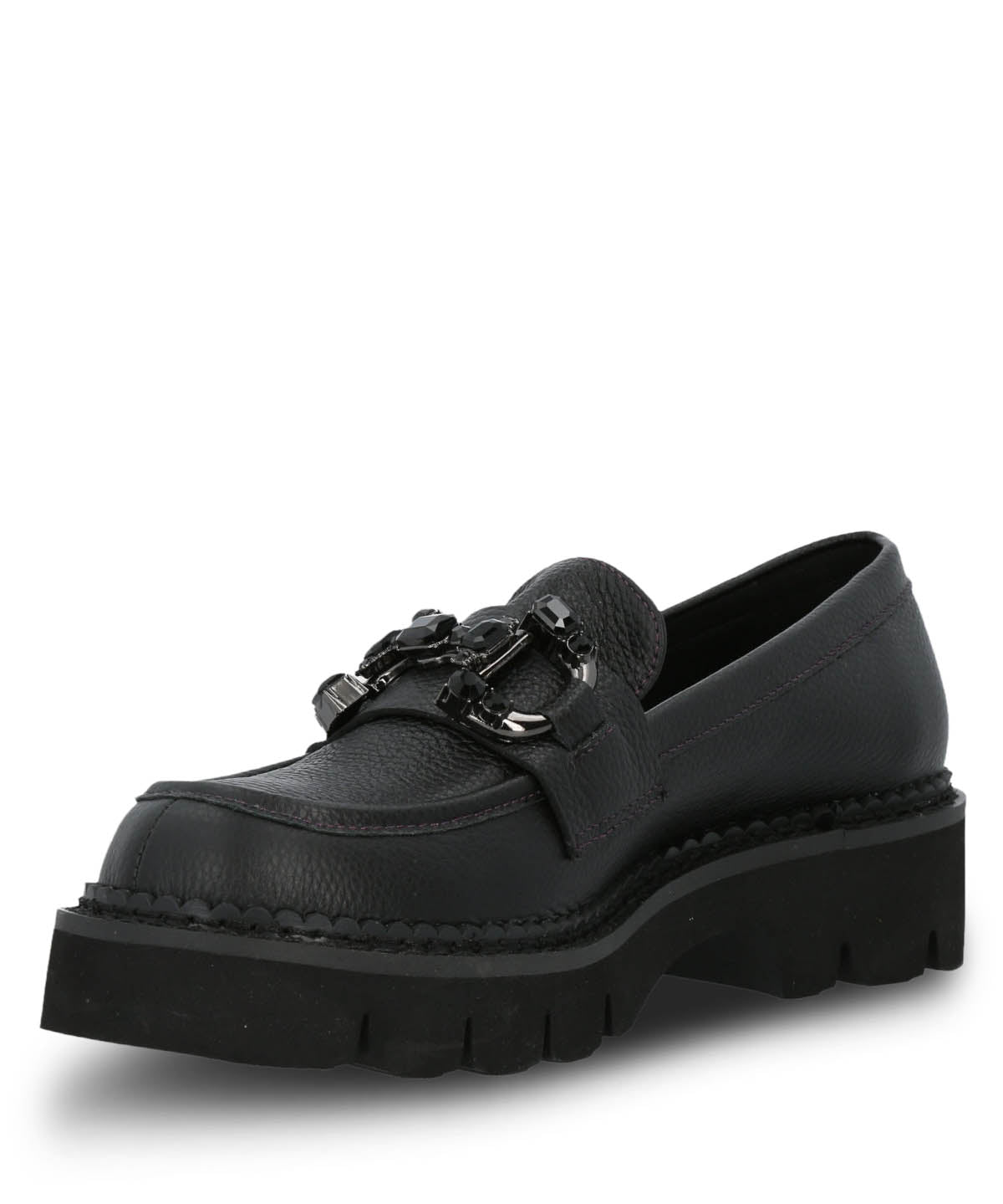 Mocasin Cuero Mujer Salone Negro Hush Puppies