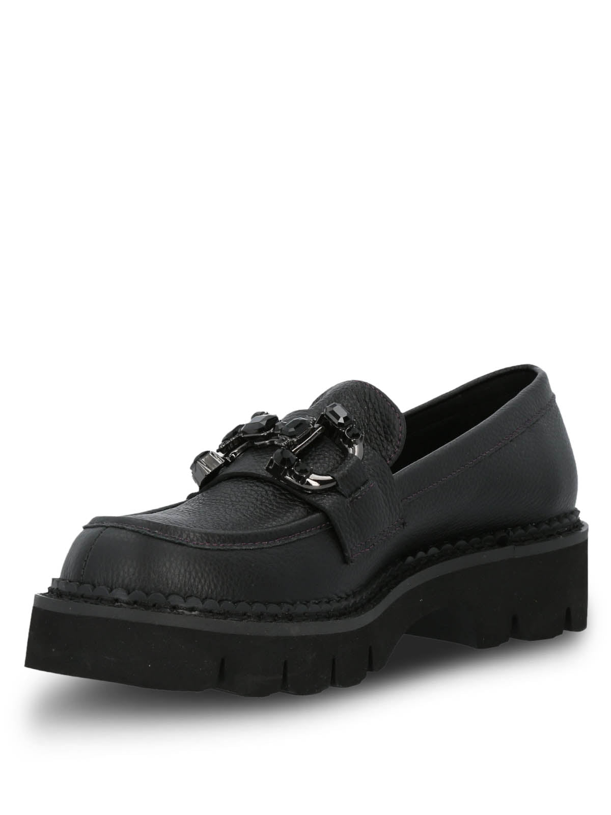 Mocasin Cuero Mujer Salone Negro Hush Puppies