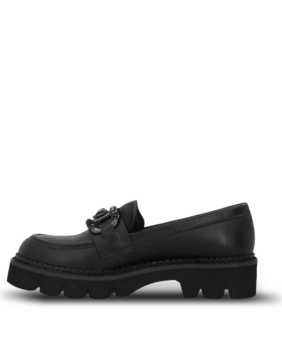 Mocasin Cuero Mujer Salone Negro Hush Puppies