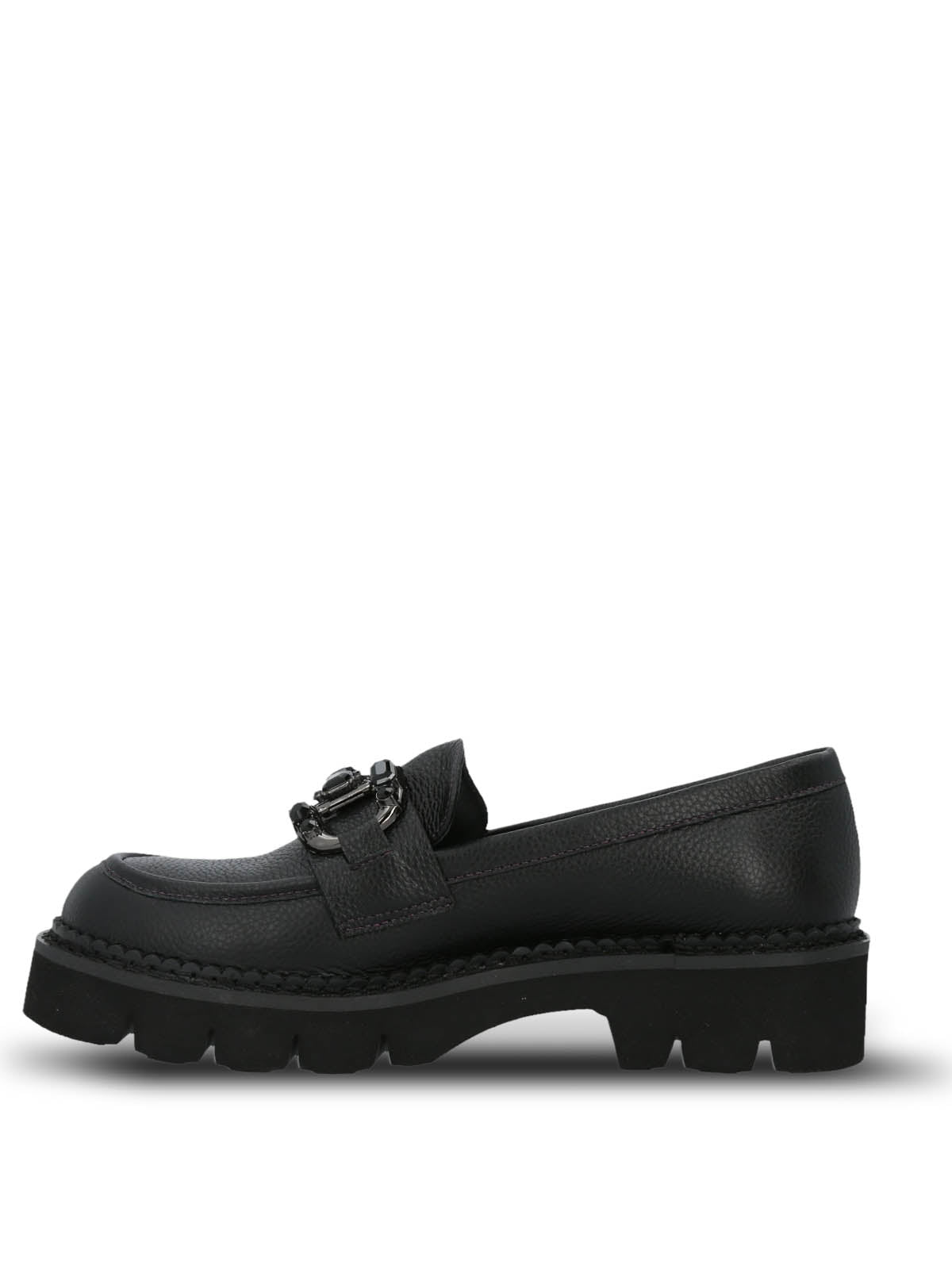 Mocasin Cuero Mujer Salone Negro Hush Puppies