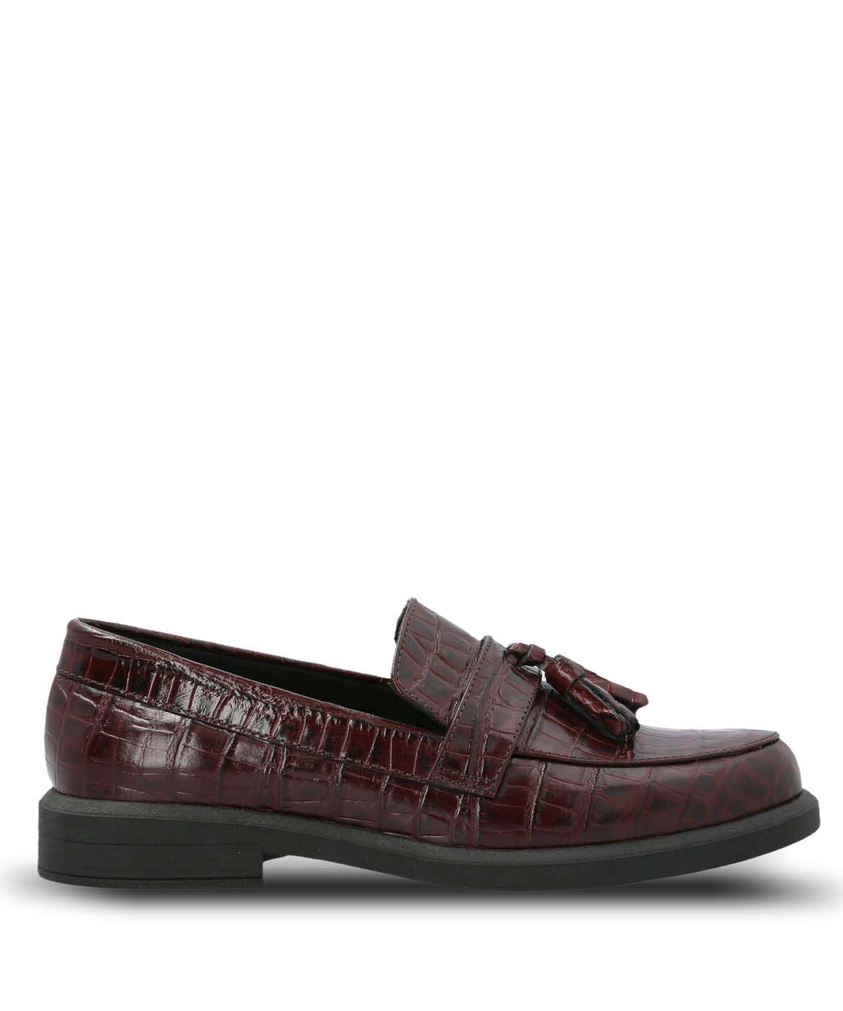 Mocasin Cuero Mujer Finn Burdeo Hush Puppies