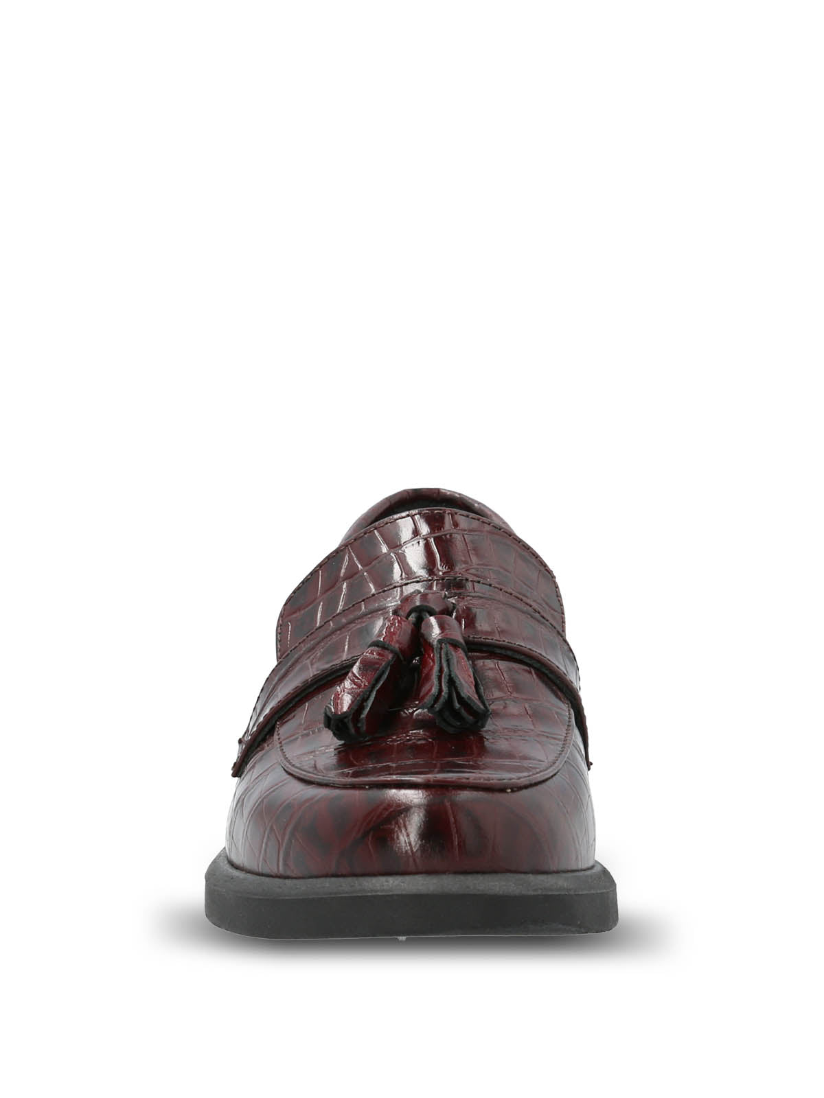 Mocasin Cuero Mujer Finn Burdeo Hush Puppies