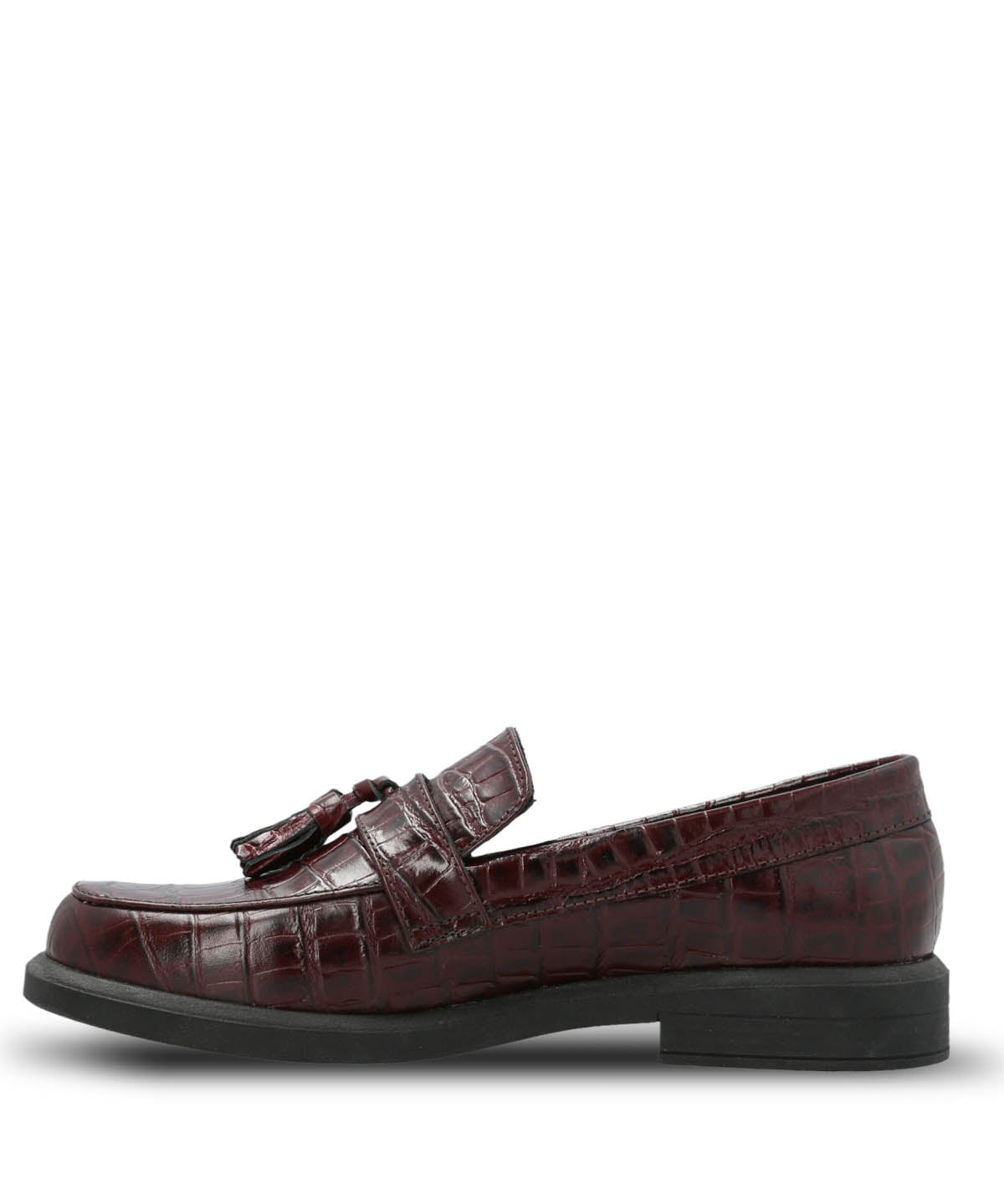 Mocasin Cuero Mujer Finn Burdeo Hush Puppies