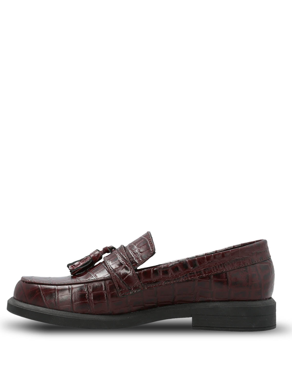 Mocasin Cuero Mujer Finn Burdeo Hush Puppies