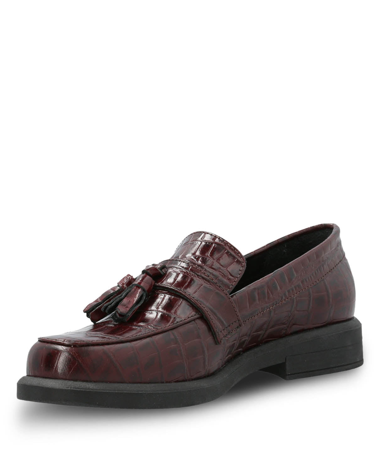 Mocasin Cuero Mujer Finn Burdeo Hush Puppies