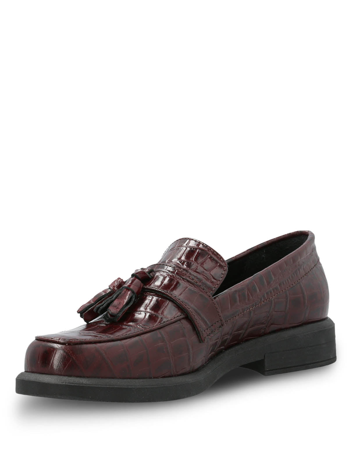 Mocasin Cuero Mujer Finn Burdeo Hush Puppies