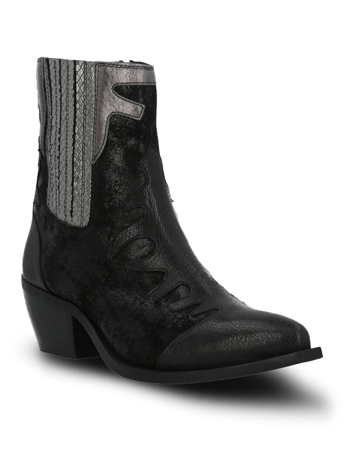 Botin Cuero Mujer Runn Negro Hush Puppies
