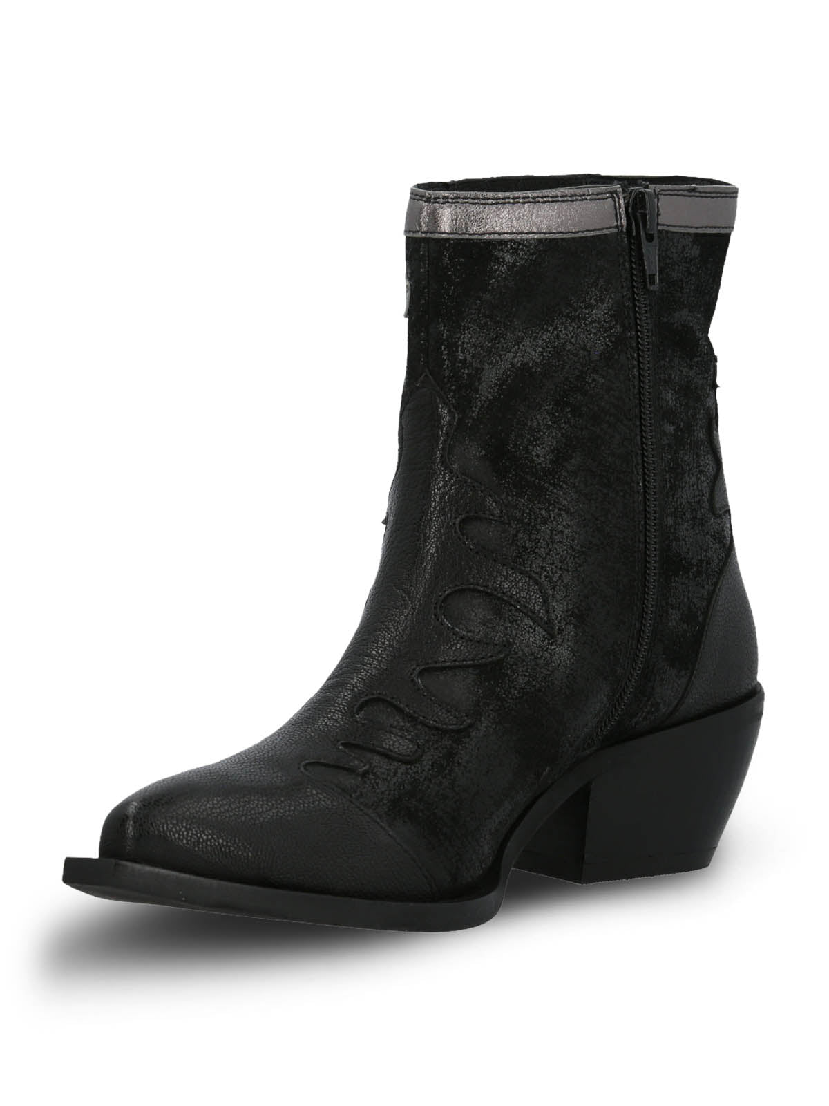 Botin Cuero Mujer Runn Negro Hush Puppies