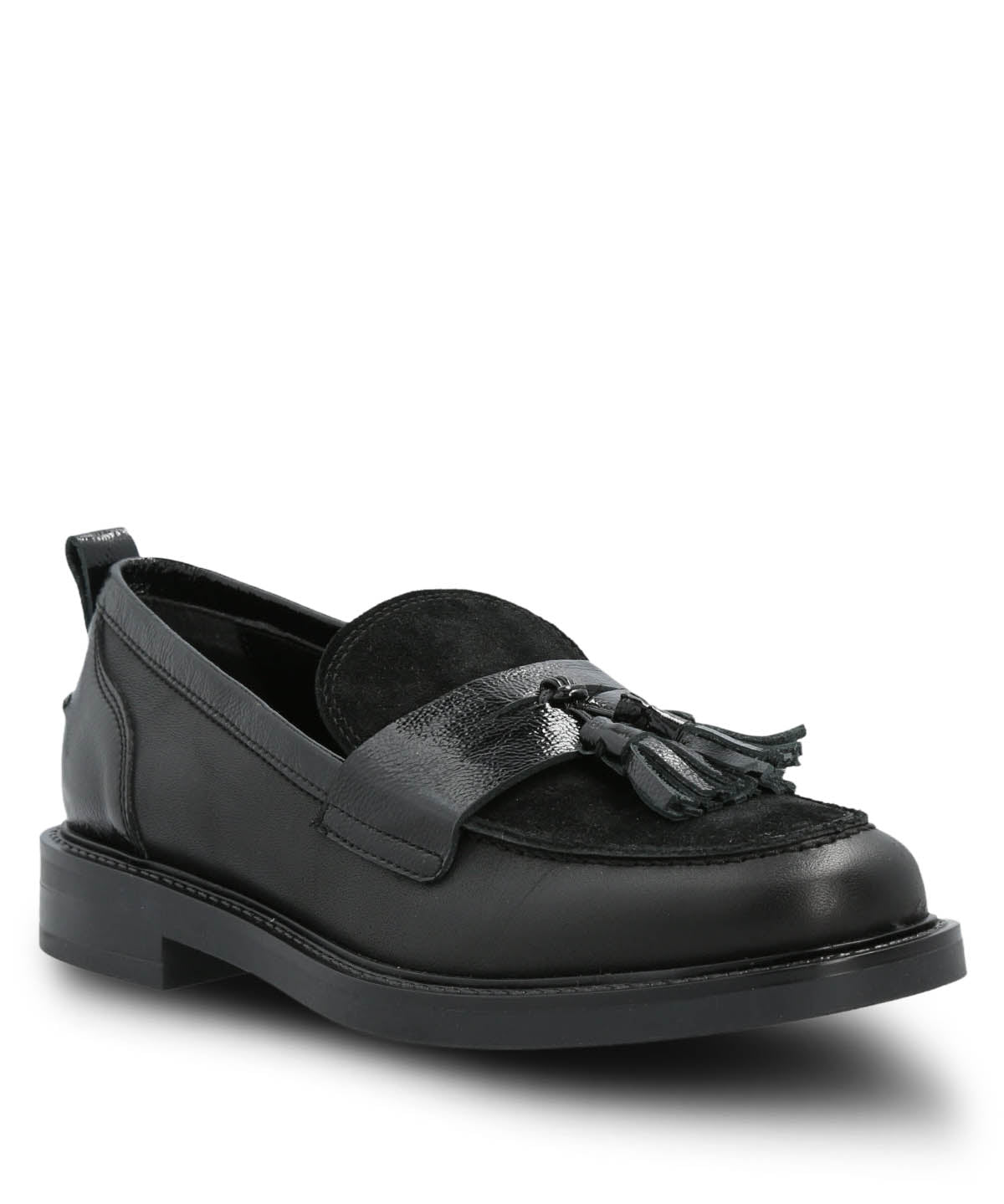Mocasin Italiano Cuero Mujer Wyatt Negro Hush Puppies