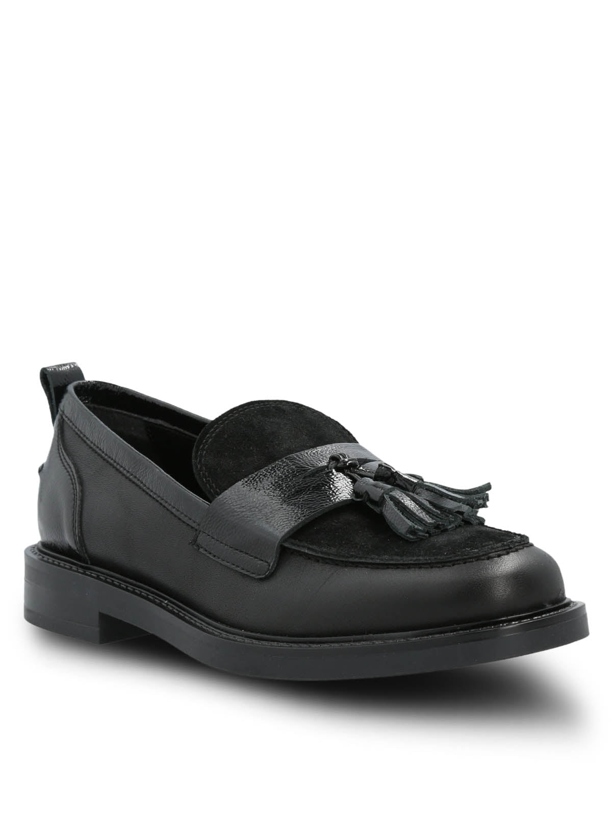 Mocasin Italiano Cuero Mujer Wyatt Negro Hush Puppies