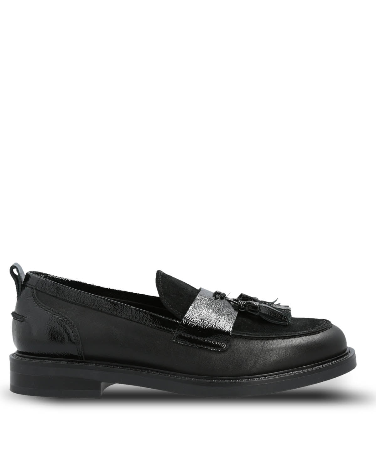 Mocasin Italiano Cuero Mujer Wyatt Negro Hush Puppies