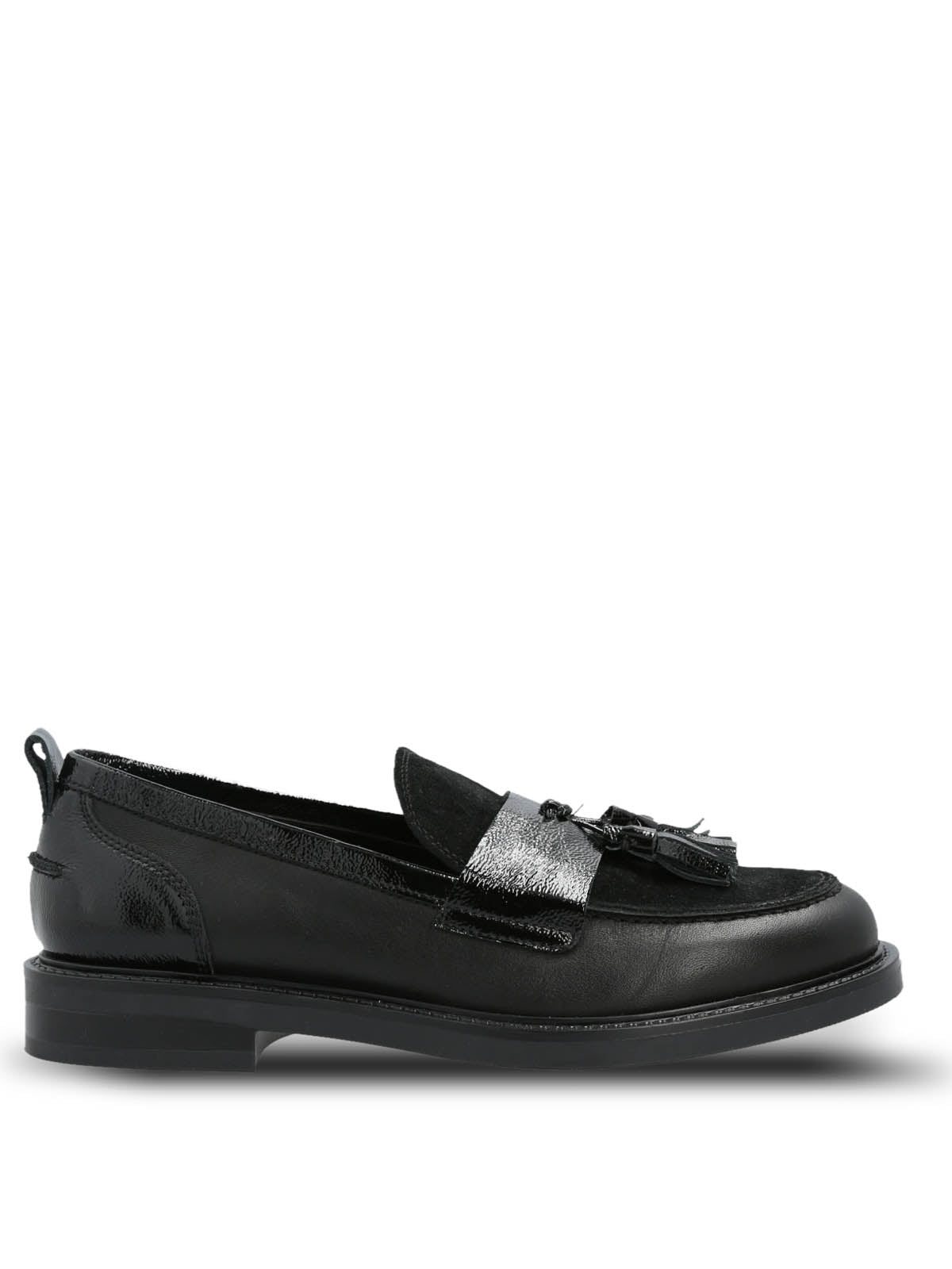 Mocasin Italiano Cuero Mujer Wyatt Negro Hush Puppies