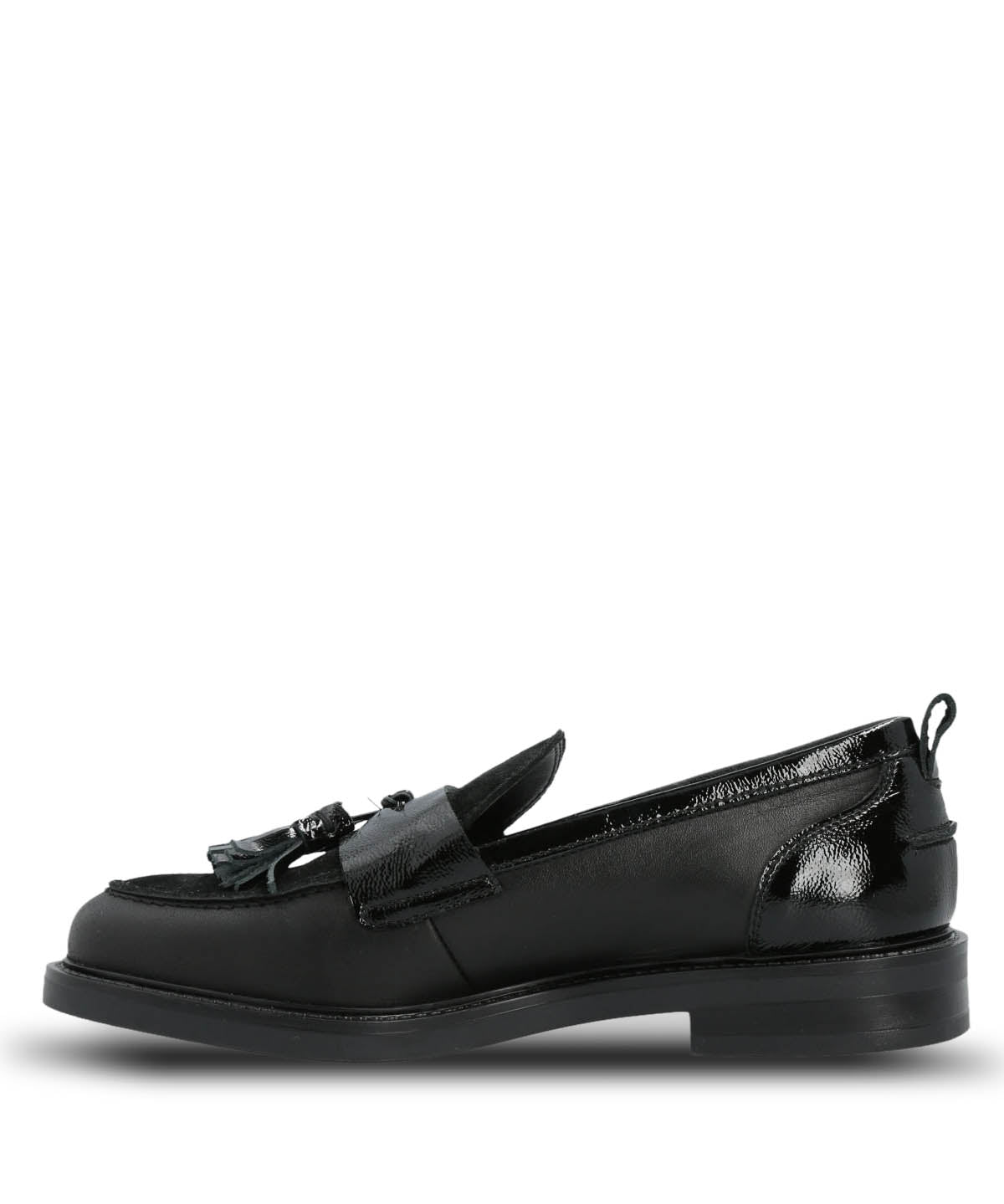 Mocasin Italiano Cuero Mujer Wyatt Negro Hush Puppies