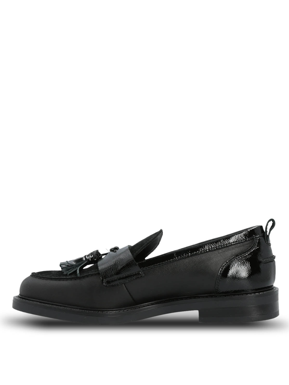 Mocasin Italiano Cuero Mujer Wyatt Negro Hush Puppies