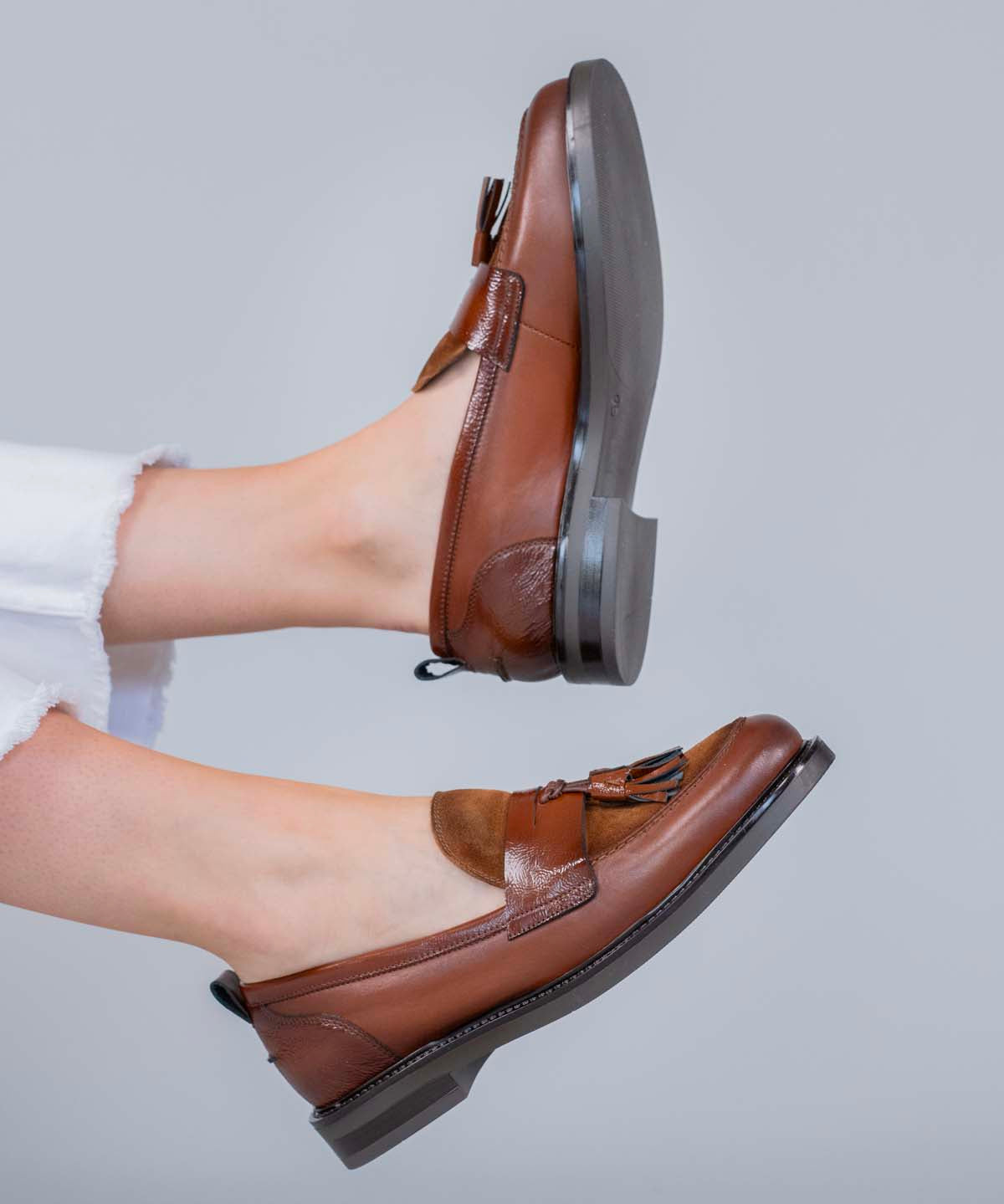 Mocasin Italiano Cuero Wyatt Mujer Café Hush Puppies