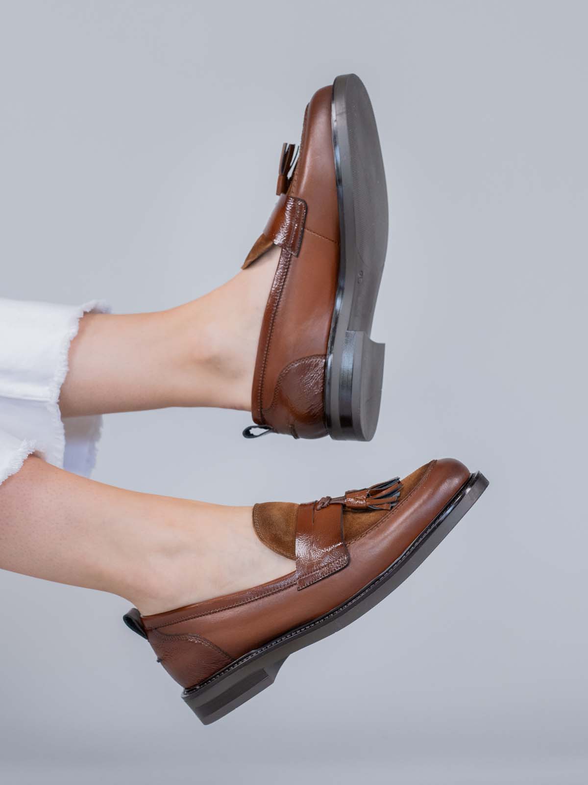 Mocasin Italiano Cuero Wyatt Mujer Café Hush Puppies