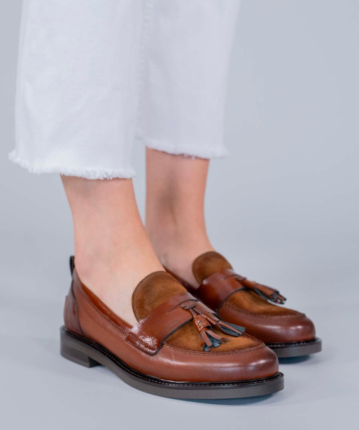 Mocasin Italiano Cuero Wyatt Mujer Café Hush Puppies
