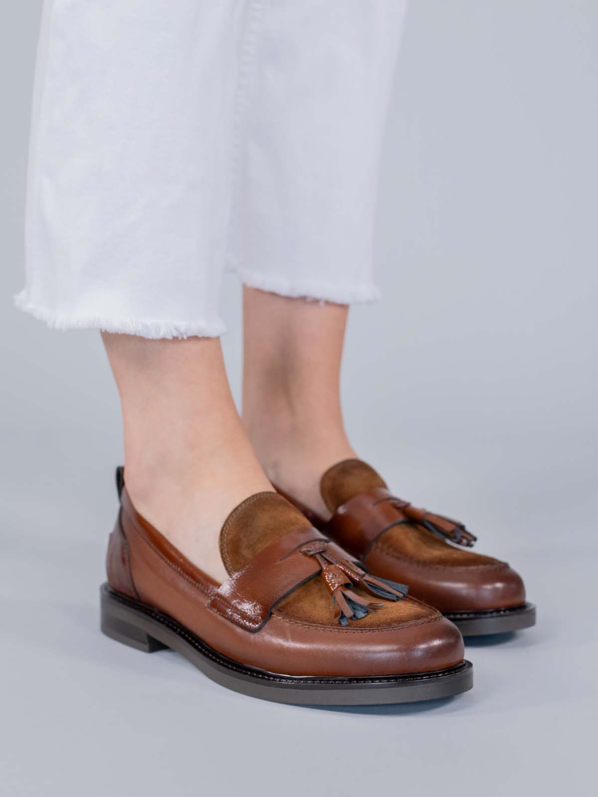 Mocasin Italiano Cuero Wyatt Mujer Café Hush Puppies