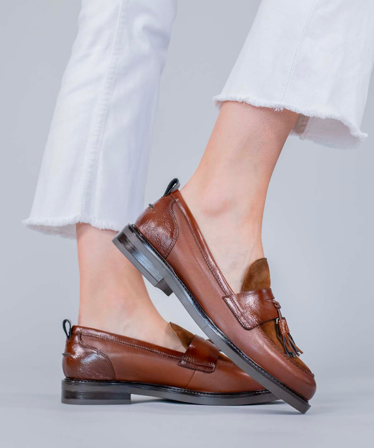 Mocasin Italiano Cuero Wyatt Mujer Café Hush Puppies