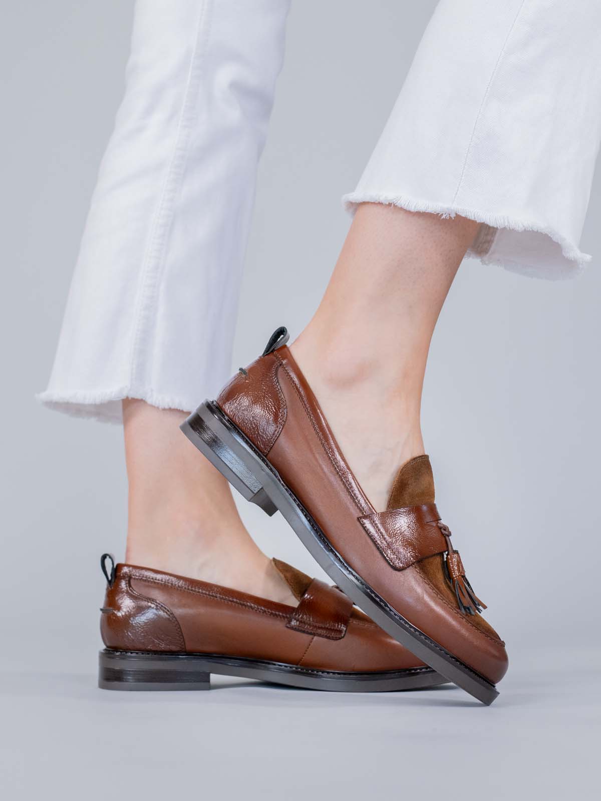 Mocasin Italiano Cuero Wyatt Mujer Café Hush Puppies
