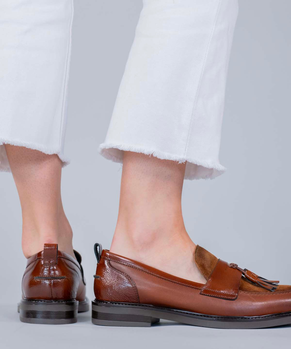 Mocasin Italiano Cuero Wyatt Mujer Café Hush Puppies