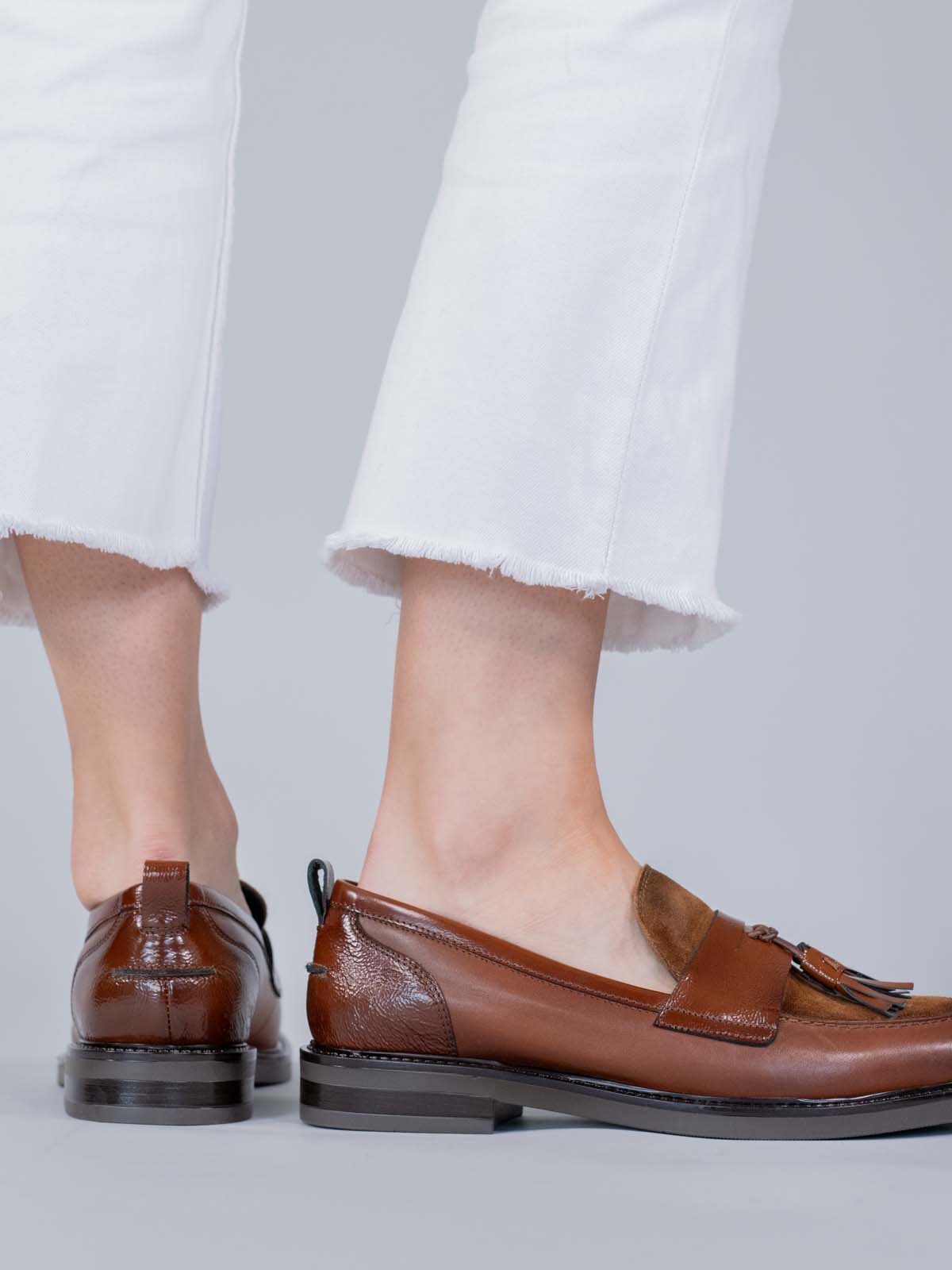 Mocasin Italiano Cuero Wyatt Mujer Café Hush Puppies