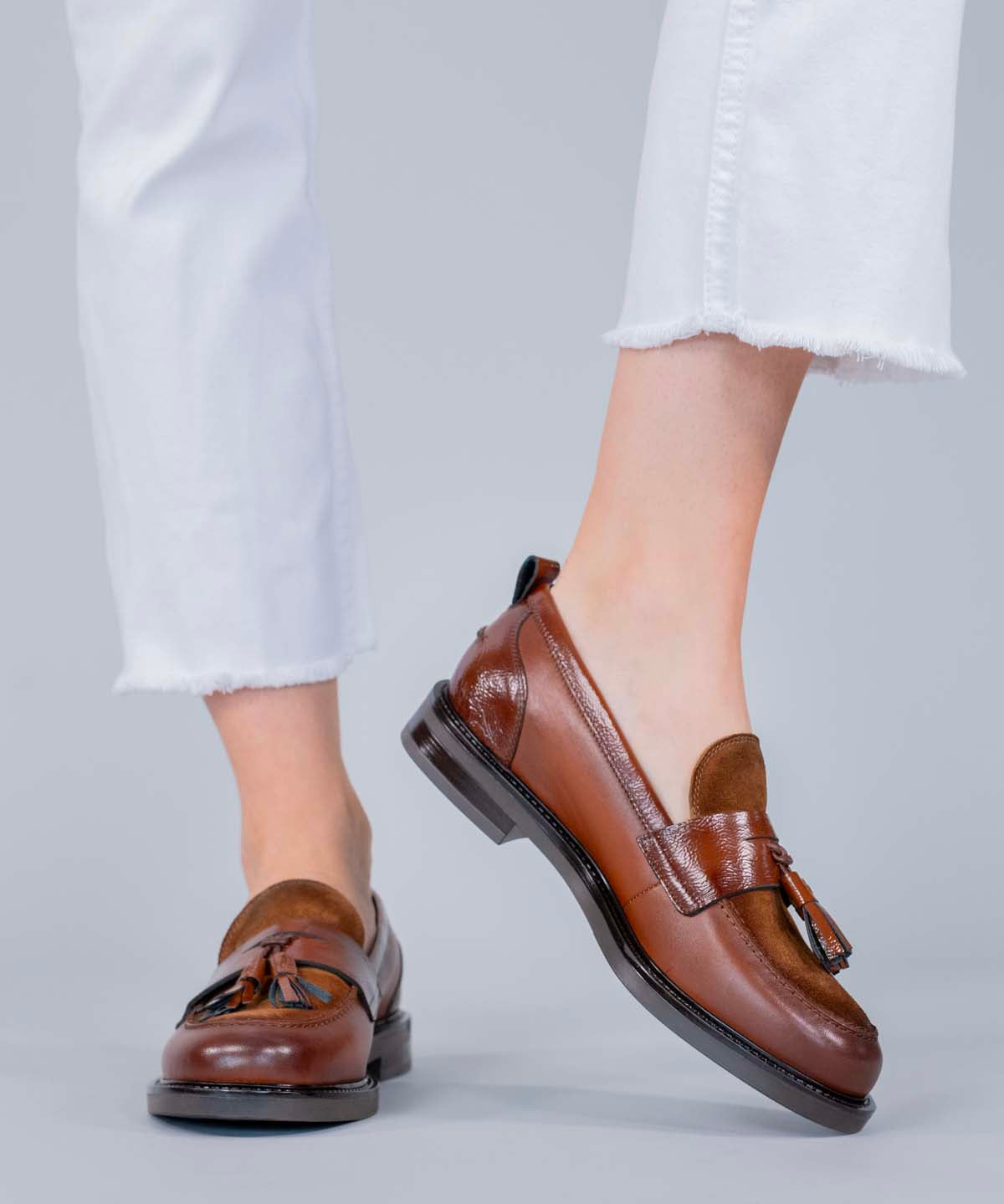 Mocasin Italiano Cuero Wyatt Mujer Café Hush Puppies