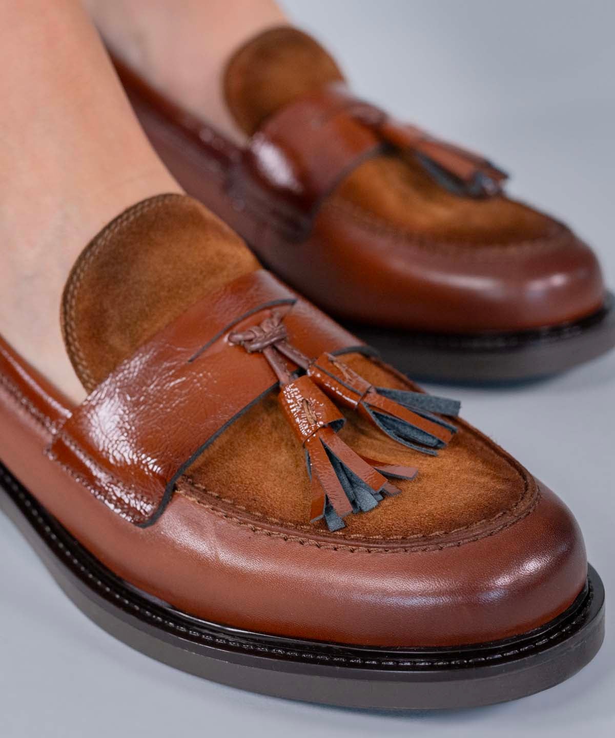 Mocasin Italiano Cuero Wyatt Mujer Café Hush Puppies